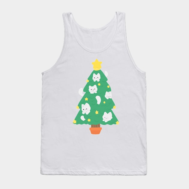 Cats in the Christmas tree Tank Top by IcyBubblegum